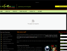 Tablet Screenshot of lemonleafevents.com